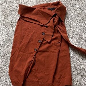Burnt Orange Button-Down Skirt size M